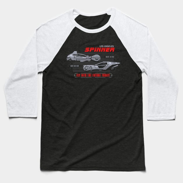 Fly into the Future Baseball T-Shirt by adho1982